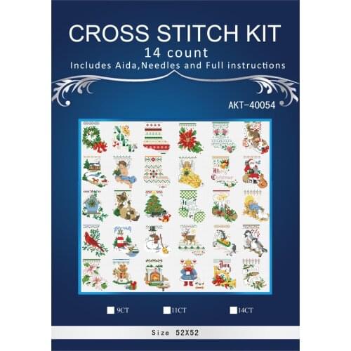Oneroom Christmas Socks Collection Embroidery Needlework Crafts 14CT Unprinted DMC DIY Quality Cross Stitch Kits Handmade