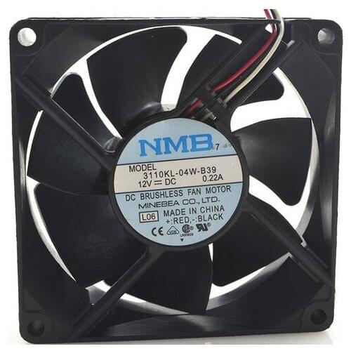 Original NMB 8025 12V 0.22A 3110KL-04W-B39 three wire cooling fan