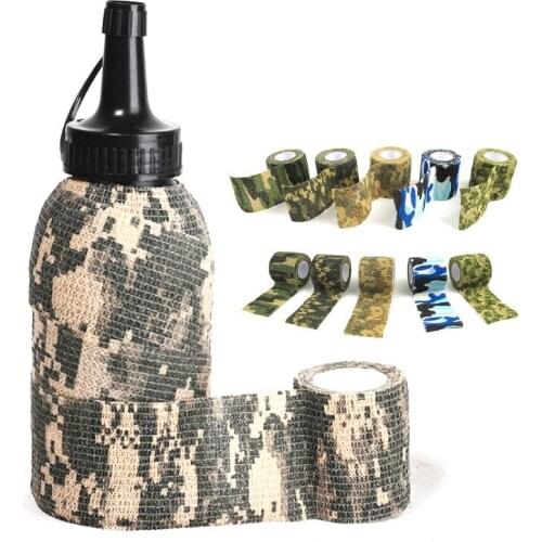 Outdoor 4.5*5cm Tape Military Camo Tapes Waterproof Camouflage Wrap water Gun Stretch Bandage Tools