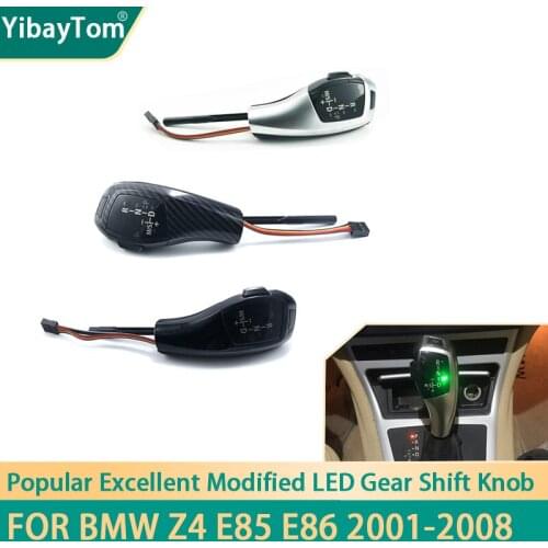 Excellent Pre-facelift Automatic Facelifted Carbon Fiber Pattern LHD Led Gear Shift Knob Lever for BMW Z4 E85 E86 2001-2008