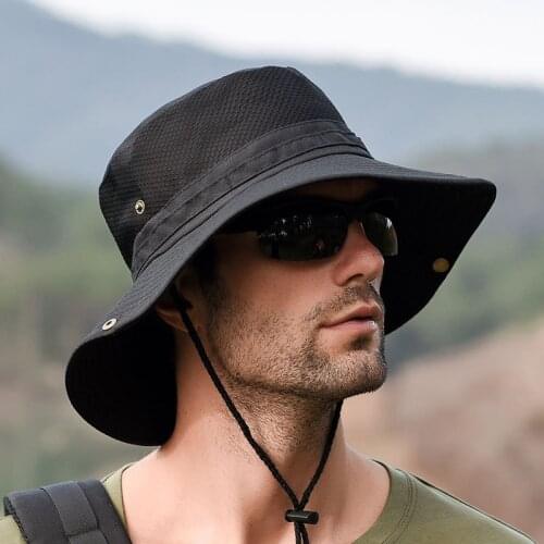 K31 Mens Hat Panama Bucket Hat Outdoor Sun Protection Hats For Men Fashion Summer Hat Sun visor Fishermans Hat Anti-UV Sun Hat