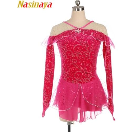 Nasinaya Figure Skating Dress Customized Competition Ice Skating Skirt for Girl Women Kids Patinaje Gymnastics Performance 337
