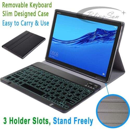 Wireless Bluetooth Keyboard Case for Huawei Mediapad M5 Lite 10 10.1 BAH2-W09 L09 W19 Tablet Cover Keyboard for Huawei M5 10.1