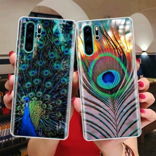 Bird Peacock Feather Silicon Phone Case For Huawei Honor 10 9 20 Lite Y5 Y6 Y7 Y9 9X 8X 8S 8A 7X 7A 7S Pro + 10i20i Coque