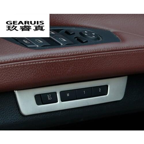 Car Styling Door Seat Memory Button Switch Decoration Frame Trim Cover Sticker For BMW 7 Series F01 F02 740Li 730Li Accessories