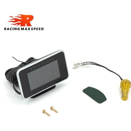 2 in 1 LCD Universal Car Digital Display Voltmeter Gauge & Water Temp Temperature gauge M12 M14 thread size
