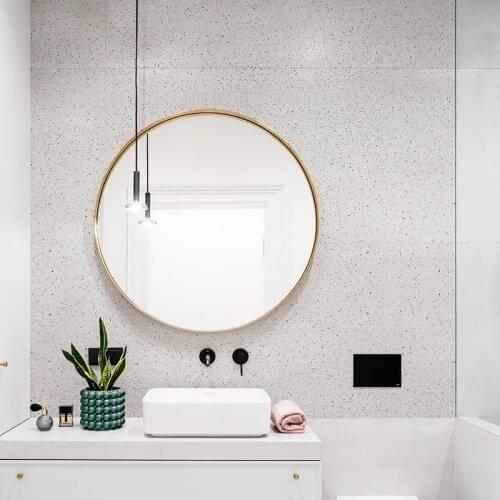 Waterproof Oil-Proof Beige Terrazzo Wallpaper Contact Paper PVC Self Adhesive Bathroom Kitchen Countertop Home Improvement