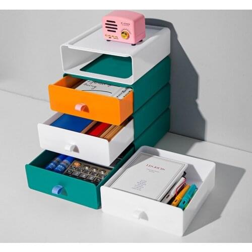 Contrast Color Storage Drawers Storage Box Home Office Storage Containers Desk Accessories Makeup Organizer Desk Organizer