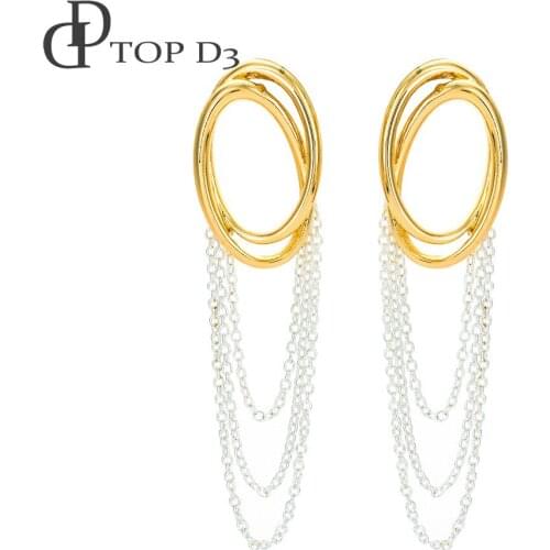 Top d3 Dubai Costume Jewelry Drop Earrings Italian Design for Women
