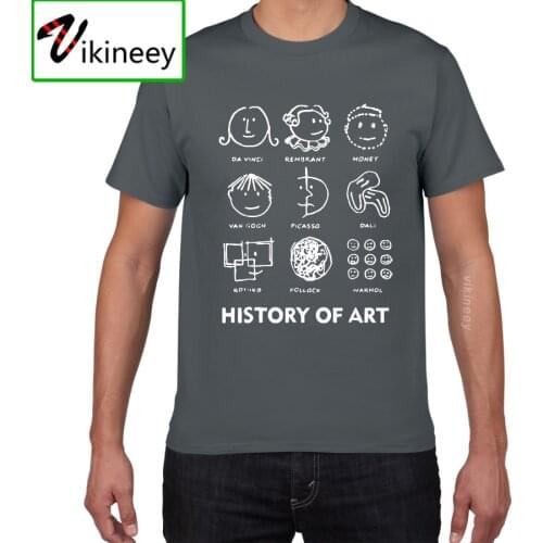History of art Funny t shirt men 100% cotton Vintage Graphic summer top men Novelty streetwear cool tshirt men homme men clothes