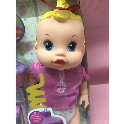 [Funny] Simulation fashion 35cm Can suction water,Drink,Blow the candle,can Pee doll model straw Reborn Baby Dolls toys