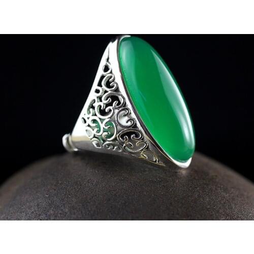 Thai Silver Sterling Silver Jewelry Palace Old Silversmith Style Restoring Ancient Ways Big Star Pulp Female Ring Ring Res