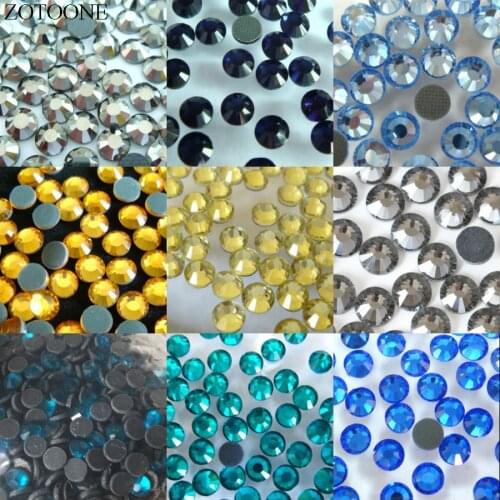 ZOTOONE Strass Hotfix Faltback Rhinestones for Nails Clothes Stickers Adhesive Glases Sew On Rhinestone Appliques Handicrafts C