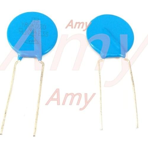 100pcs/lot Varistor 20D180K 20K180 18V diameter 20mm AC 11V DC 14V imports authentic