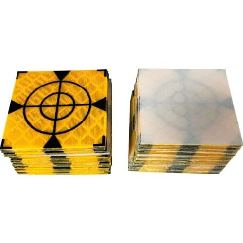 100PCS High Quality New Yellow Triangle Reflector Sheet tape target 20 30 40 50 60mm For sokkia south nikon total stations