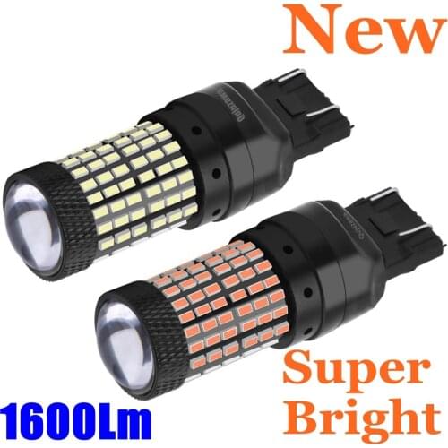 2PCS T20 W21/5W 7443 Super Bright 1600lm LED Car Brake Bulbs Auto Turn Signals Lamp Daytime Running Lights Red White Yellow