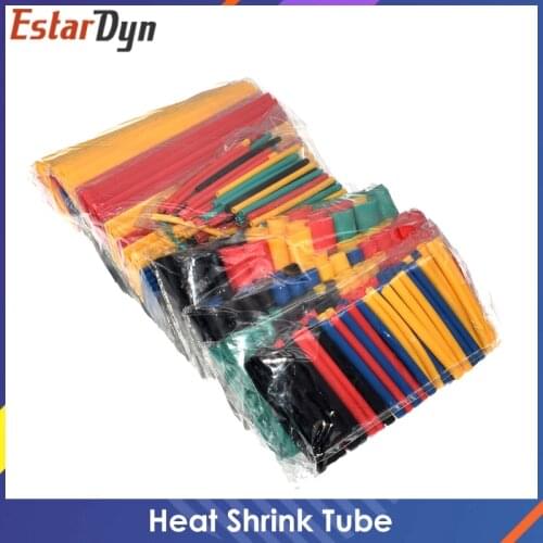 328Pcs/set Sleeving Wrap Wire Car Electrical Cable Tube kits Heat Shrink Tube Tubing Polyolefin 8 Sizes Mixed Color
