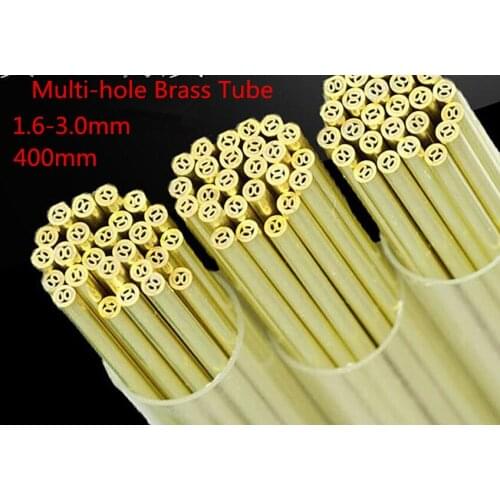 50pcs EDM Drilling Machine Sparks Drilling Electrodes Multi-hole Brass Tube 1.6-3.0x400mm EDM Electrode tubes