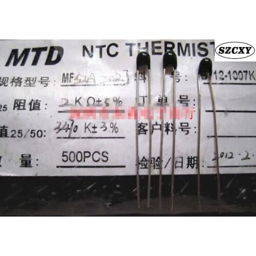5000PCS New and original MF52A 202J 2K thermistor Accuracy of 5% NTC thermistor 1%3470K