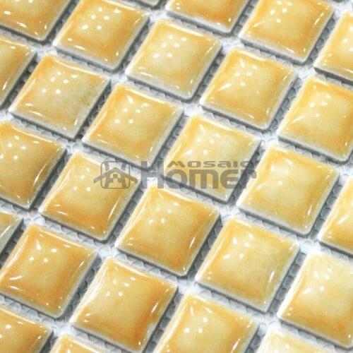 Shipping free! orange 25x25mm Mosaic Tiles in sheet, bathroom shower mosaic tiles hallway mosaic tile mesh backing