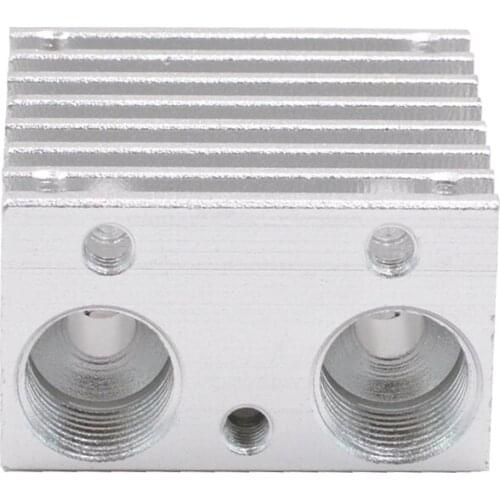 All-metal Cyclops Chimera Dual Multi-extrusion V6 HotEnd Double Nozzle Head Long Distance Radiator for 1.75mm 3.0mm 3D Printer