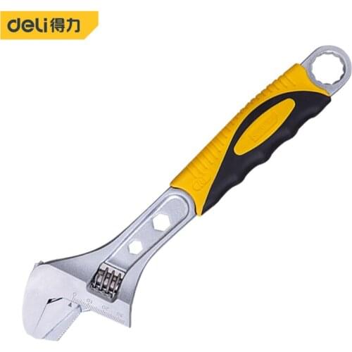 Deli Large Opening Adjustable Spanner Universal Snap Grip Wrench Repair Hand Tool Clamp Body Equipp With Matching Hexagons Tool