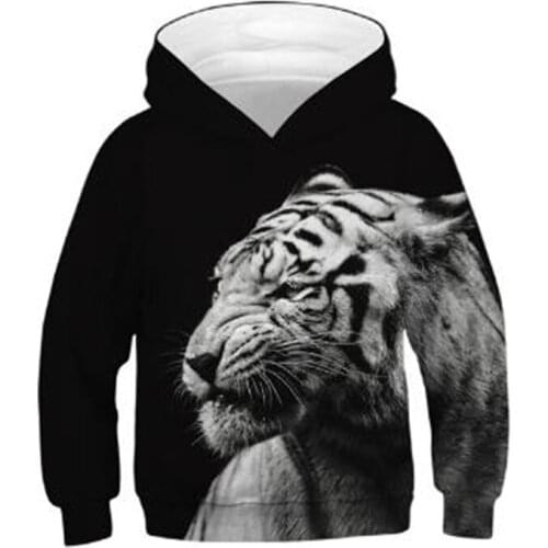 Children Lion Animals Tiger Hooded Fashion Clothes 2020 Autumn Winter For Boys Girls Long Sleeve Fashion Clothing Kids Baby Tops