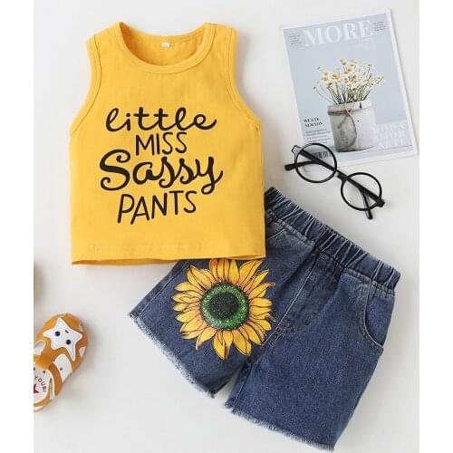 For 1-5 Years Toddler Boys Shorts Pants Denim +Top Vest Set 2 Pcs Children Clothes Suits Casual Style Suit Costume