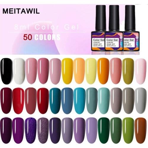 Gel Nail Polish Manicure Set 8ml Colorful Soak Off UV LED Gel Polish DIY Nail Art Base Top Coat Nail Gel Varnishes