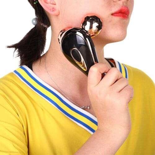 Net Red V Face-Lifting Facial Beauty Instrument, Thin Double Chin Beauty Stick Roller Facial Shaping Massager, Smooth Skin