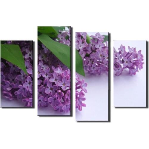 2017 Cuadros Decoracion Free Shipping 4 Panels Flowers Painting Canvas Wall Art Picture Home Decoration Living Room Print Modern