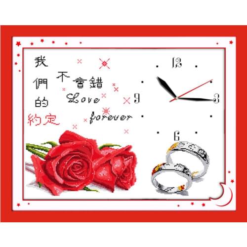 Promise in this life(1)(red) cross stitch kit 14ct 11ct count print canvas wall stitching embroidery DIY handmade needlework
