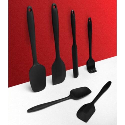 6pcs Kitchen Silicone Cream Butter Cake Spatula Mixing Batter Scraper Brush Butter Mixer Cake Brushes Baking Tool Kitchenware