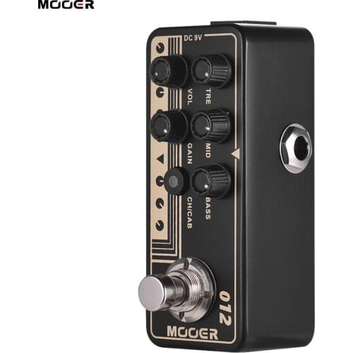 Mooer M012 US GOLD 100 Electric Guitar Effects Pedal Stompbox High Gain Tap Tempo Bass Accessories Speaker Cabinet Simulation