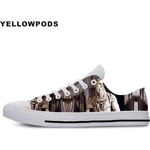 Mens Shoes Casual Michelangelo Arting Casual Fashion 3D Printed Comfortable Shoes Breathable Customized White Brand Shoes