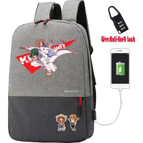 Game anime KILL la KILL Anti-theft USB Charging Backpack Men Women Laptop Travel Shoulder Bag packsack School bookbag
