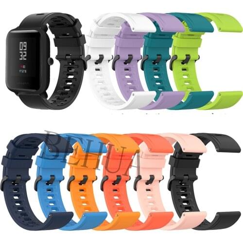 Silicone Strap For Huami Amazfit BIP youth / BIP lite Watchband 20mm Wristband For Huami Amazfit GTS 2 2e Mini pop belt Bracelet