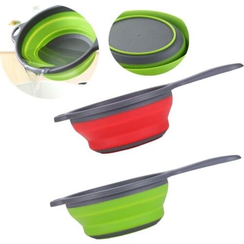 TPR Folding Water Spoon PP+TPR Long Handle Kitchen Household Multi Spoon Foldable Water Scoop Kitchen Gadget