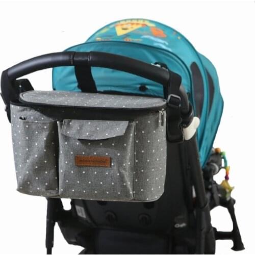 Baby Stroller Organizer Bag Mummy Diaper Bag Hook Baby Carriage Waterproof Large Capacity Stroller Accessories Travel Nappy