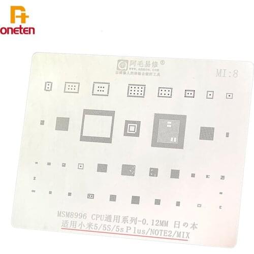 Amaoe BGA Reballing Stencil MI8 For MSM8996 CPU Xiaomi 5 5S 5S Plus Note 2 MIX Phone Repair Tools