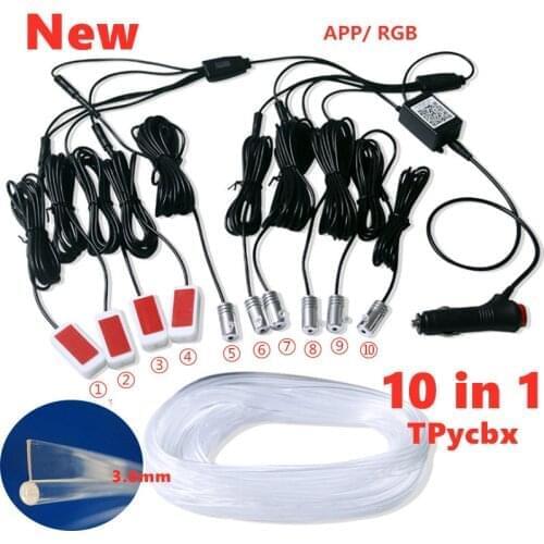 Universal car ambient light strip led car foot light ambient lamp auto interior Decorative lights 3.0 EL Neon Wire Strip Light