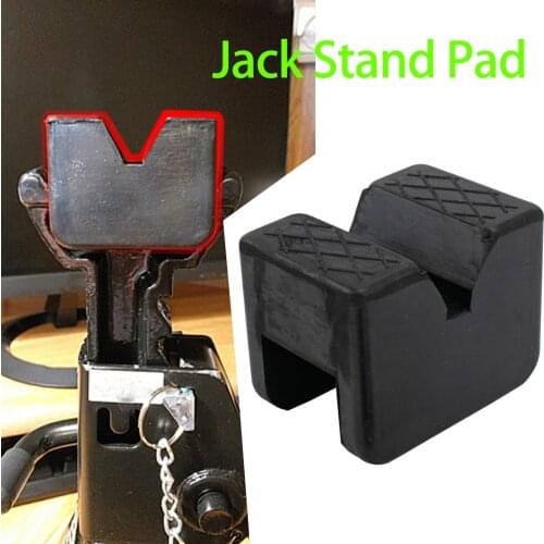 Universal Rubber Square Jack Pad Block Adaptor Slotted Frame Rail Sill Damage Protector Heavy Duty Pinch Welds Jacking Point