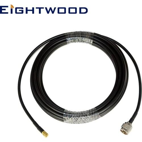 Eightwood RF Coax Extension Cable SMA Male to N Male Low LossLMR-240 for 3G 4G LTE Ham ADS-B GPS Radio Outdoor Antenna Lightning