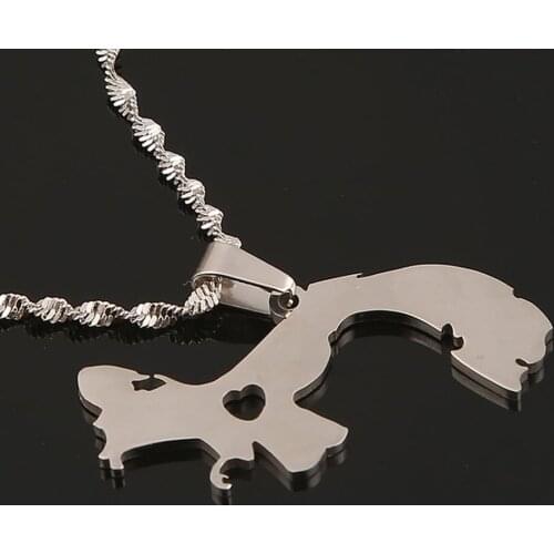 Stainless Steel Silver Color Panama Map Pendant Necklaces Trendy Panamanian Maps Chain Jewelry