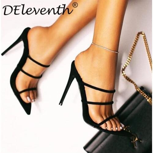 Lady Cross Strap Thin Heel Candy Bright Color Hollow Roman High Heels Big Size Womens Shoes 43 Cross-border Supply Sandals