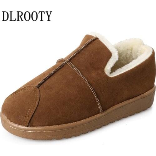 Women Snow Boots Ankle 2018 Winter Warm Plush Female Casual Shoes Woman Flat Fashion Platform Round Toe Slip On Outdoor