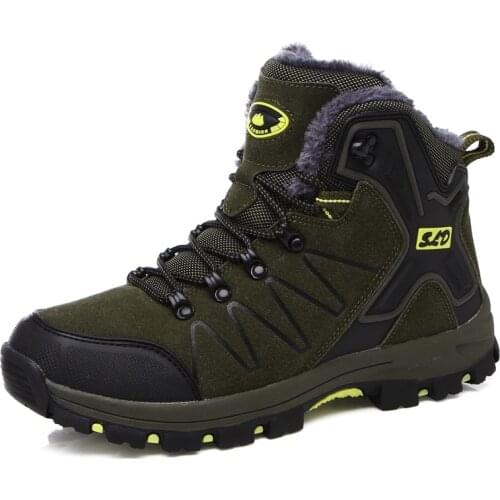 Winter Hunting Shoes Anti-skid Rock Climbing Mountain Tactical Boots Military For Men High Top waterproof Lace Up Trail Footwear