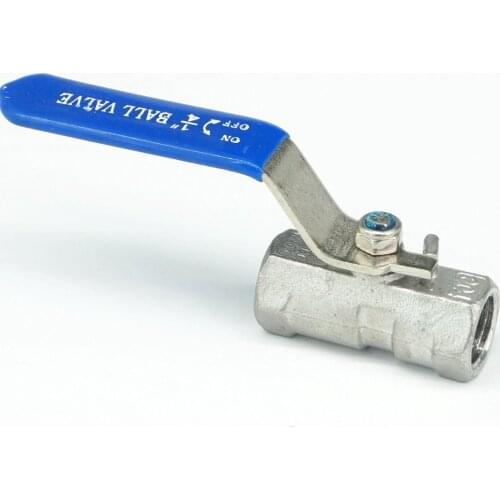 1/4" BSP Female Thread 304 Stainless Steel 1-piece Reduced Bore Ball Valve oil water air 229 PSI