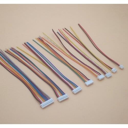10Pcs Cable Connector 1.25 JST Single Electronic Wire Connectors 2/3/4/5/6/7/8/9/10 Pin 10cm DIY Line 28AWG