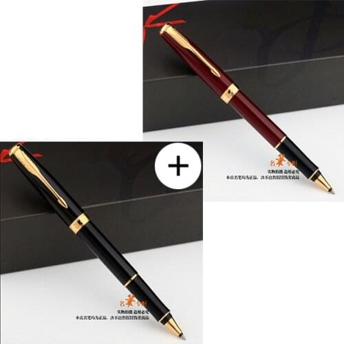 2PCS Roller ball pen metal material mens and womens style stationery signature roller pen office school supplier 0.5mm ink